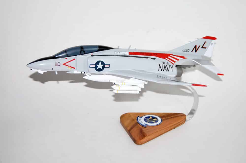 VF-51 Screaming Eagles (NL/110) F-4B Model, 1/42 (18″) Scale, Mahogany, Navy, Fighter
