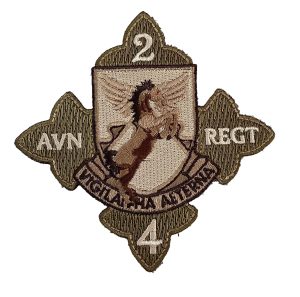 US Army 2nd Bn 4th AVN Regiment Patch – Plastic Backing
