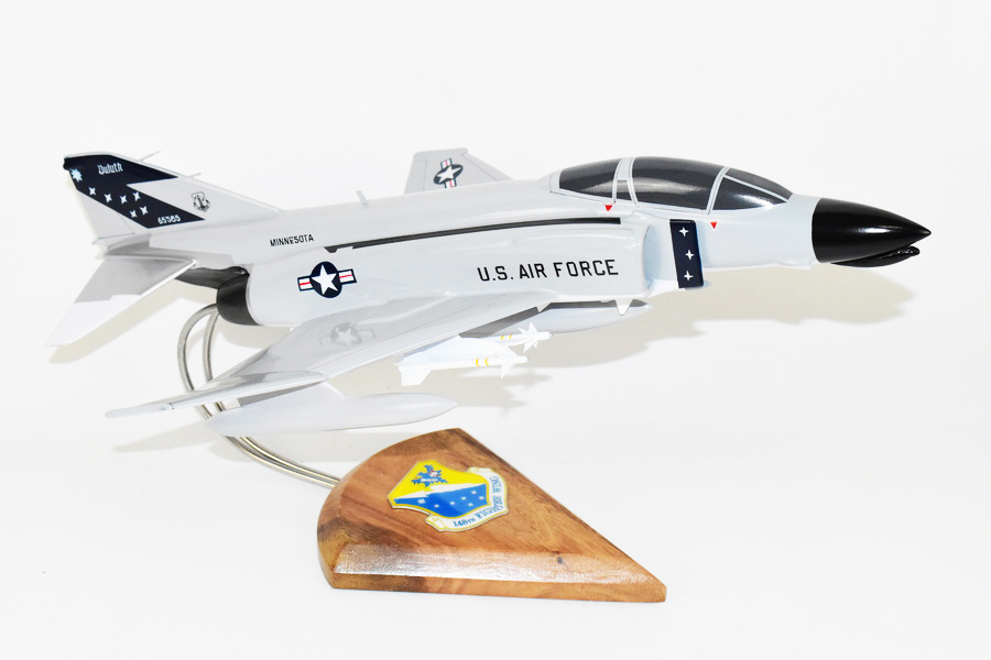 148th Fighter Wing Minnesota ANG F-4D Model, 1/42 (18″) Scale, Mahogany