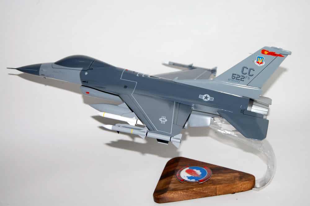 Lockheed Martin®F-16 Fighting Falcon®, 522d Special Operations Squadron, 18″ Mahogany Scale Model