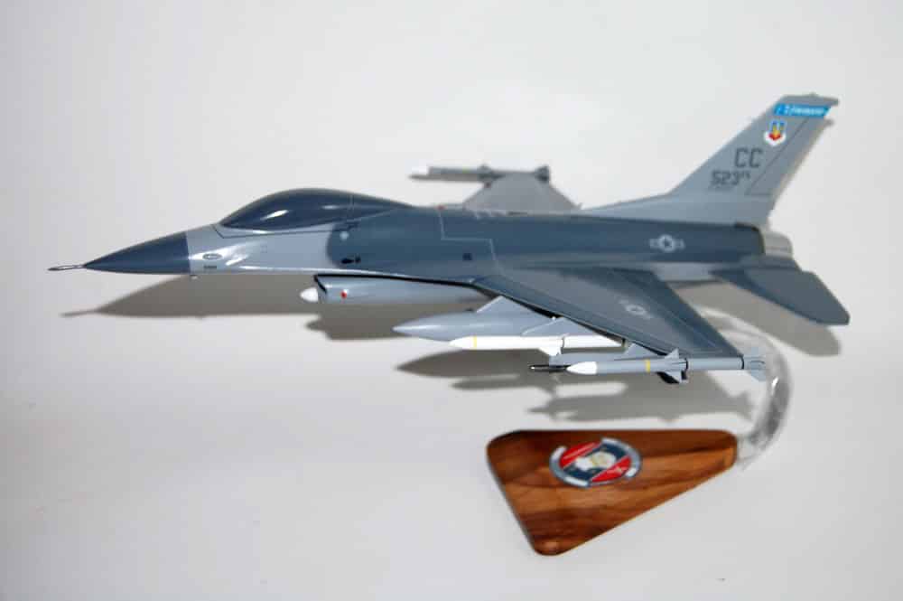 Lockheed Martin® F-16 Fighting Falcon®, 523d Fighter Squadron, 18″ Mahogany Scale Model