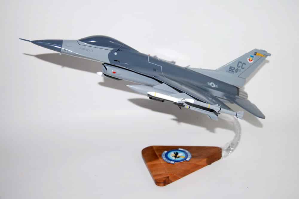 Lockheed Martin® F-16 Fighting Falcon®, 524th Special Operations Squadron, 18″ Mahogany Scale Model