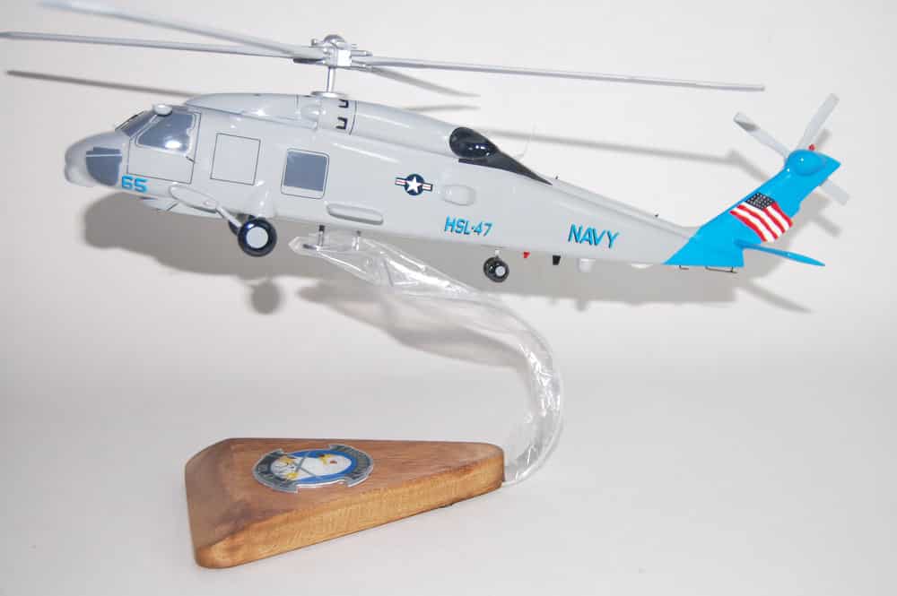 SH-60B, HSL-47 Saberhawks, 16″ Mahogany Scale Model