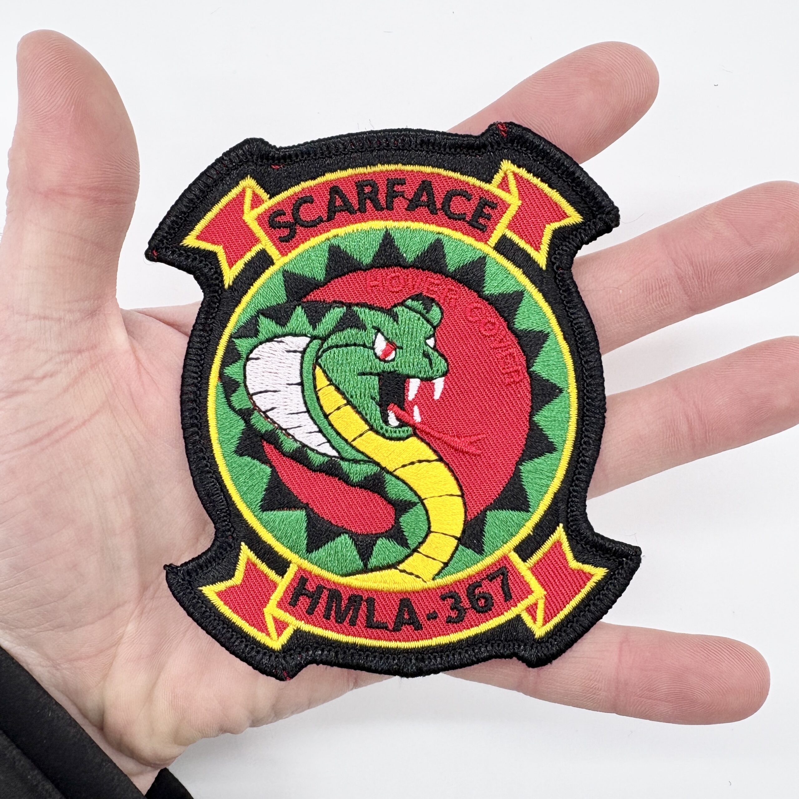 Patch Militare HMLA-367 Scarface – USMC Marines Toppa Ricamata
