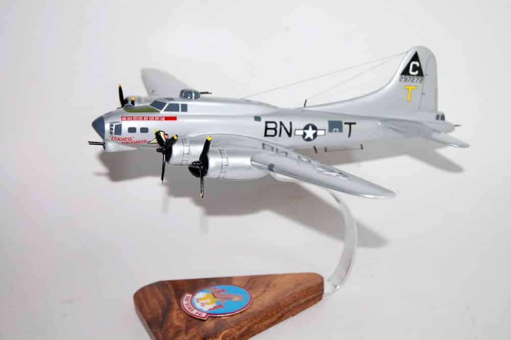 359th Bomb Squadron, 303rd Bomb Group ‘Duchess’ Daughter’ B-17G Model, Mahogany, WWII, 1/69th Scale