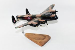 Avro Lancaster Model, RAF, WWII, Heavy Bomber, 1/68 Mahogany Scale Model
