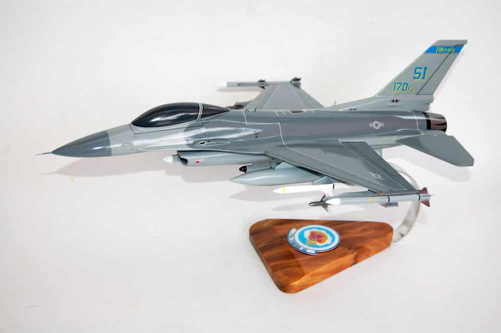 Lockheed Martin® F-16 Fighting Falcon®, 170th Fighter Squadron 18″ Mahogany Scale Model