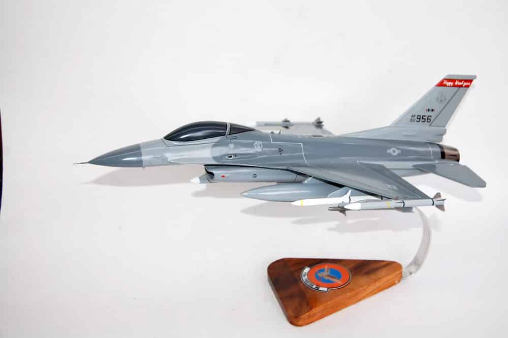 Lockheed Martin® F-16 Fighting Falcon®, 178th Fighter Squadron, 18″ Mahogany Scale Model