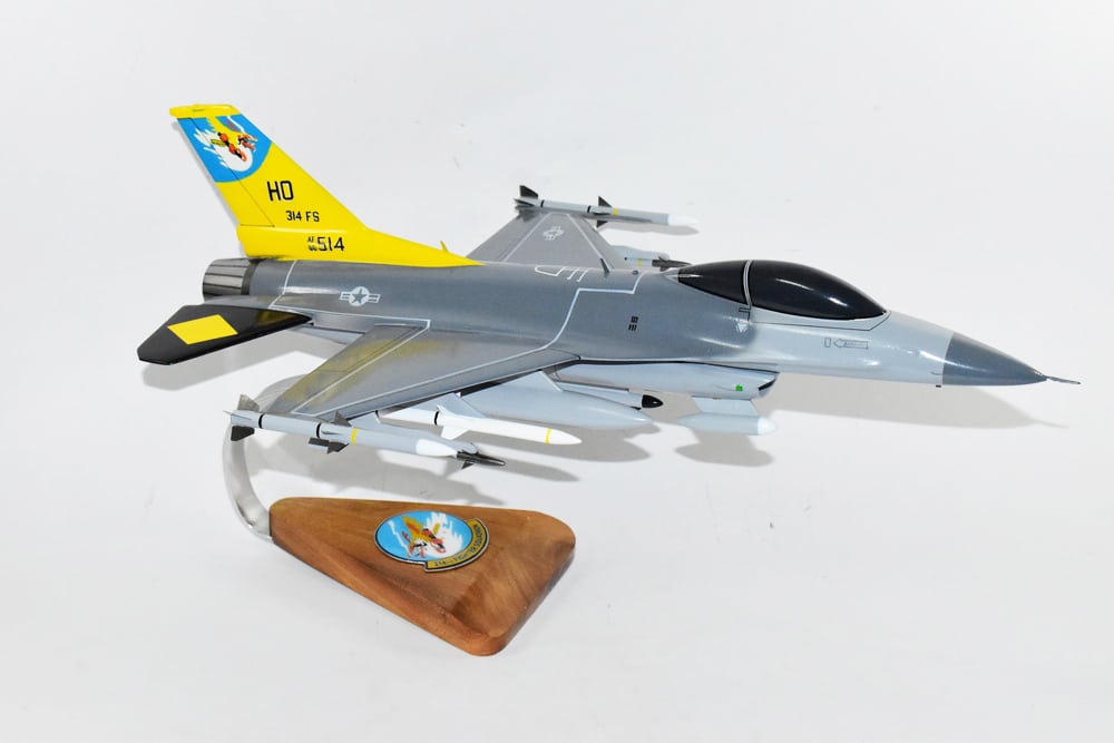 Lockheed Martin® F-16 Fighting Falcon®, 314th Fighter Squadron (Flagship), 18″ Mahogany Scale Model