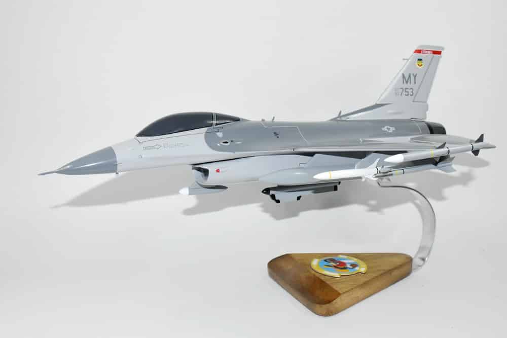 Lockheed Martin® F-16 Fighting Falcon®, 307th Fighter Squadron Stingers, 18″ Mahogany Scale Model