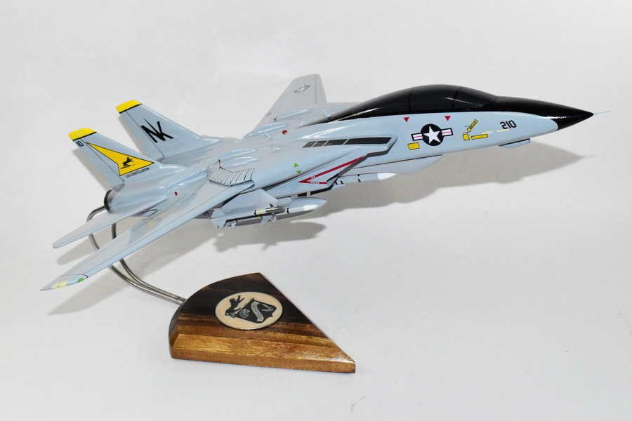 VF-21 Freelancers (1984) F-14a Tomcat Model, 1/42 (18″) Scale, Mahogany, Navy, Fighter