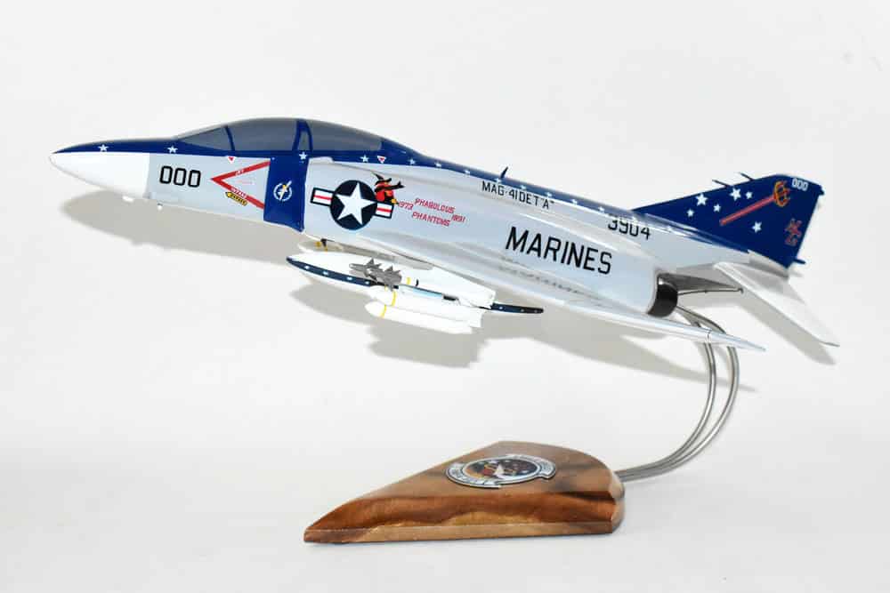 VMFA-321 F-4S 1991 Model, 1/42 (18″) Scale, Mahogany, Marines, Fighter, McDonnell Douglas