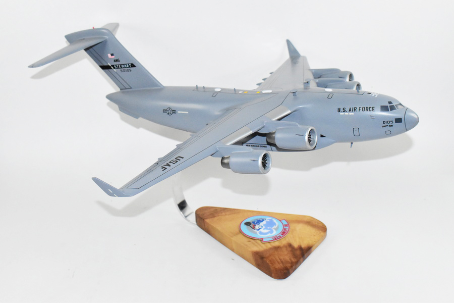 137th Airlift Squadron Hudson Haulers New York ANG C-17 Model, 1/116th Scale, Mahogany,  Cargo