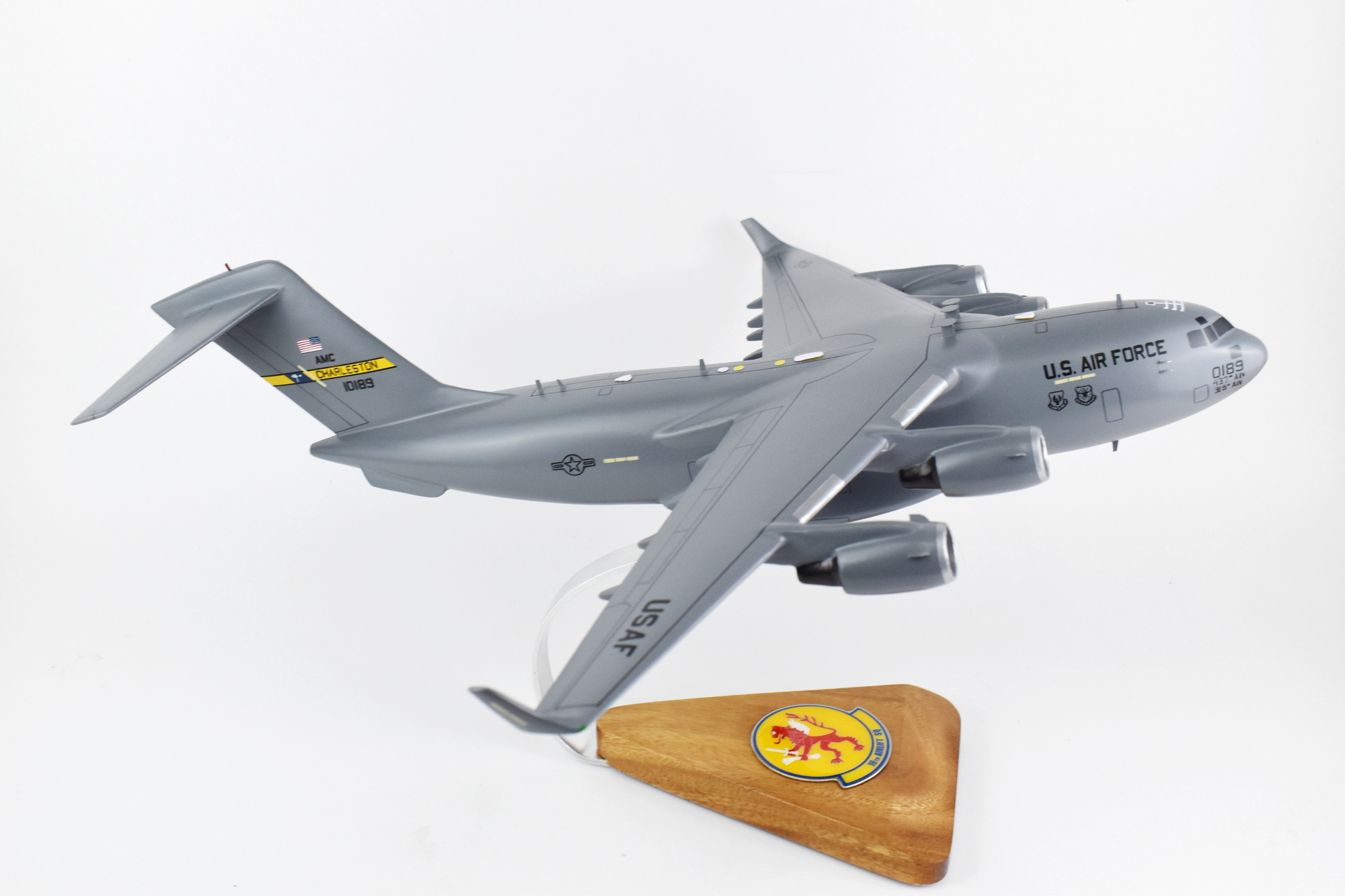 16th Airlift Squadron ‘Spirit of Berlin’ (Charleston) C-17 Model, 1/116th Scale, Mahogany, Cargo