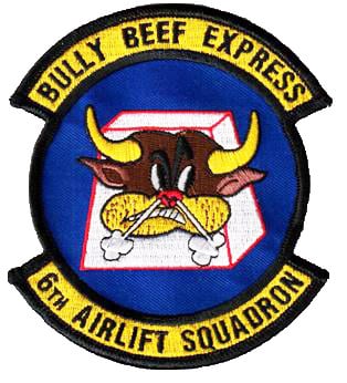 6th Airlift Squadron BULLY BEEF EXPRESS Patch – Sew On