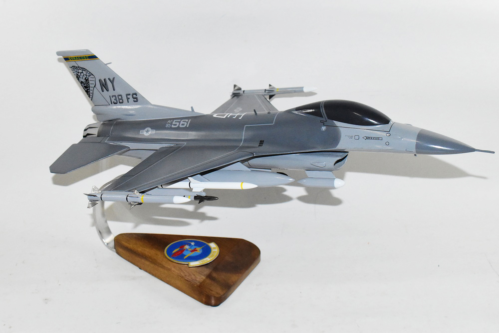 Lockheed Martin® F-16C Fighting Falcon®, 138th Fighter Squadron Model, 18″ Mahogany Scale