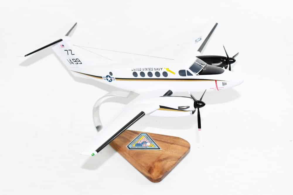 Beechcraft® UC-12B Huron, NAS Weymouth, 1/36 Scale Mahogany Model