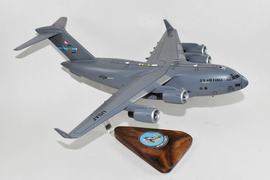326th Airlift Squadron Flying Bunnies (Dover) C-17 Model, 1/116th Scale, Mahogany, Cargo
