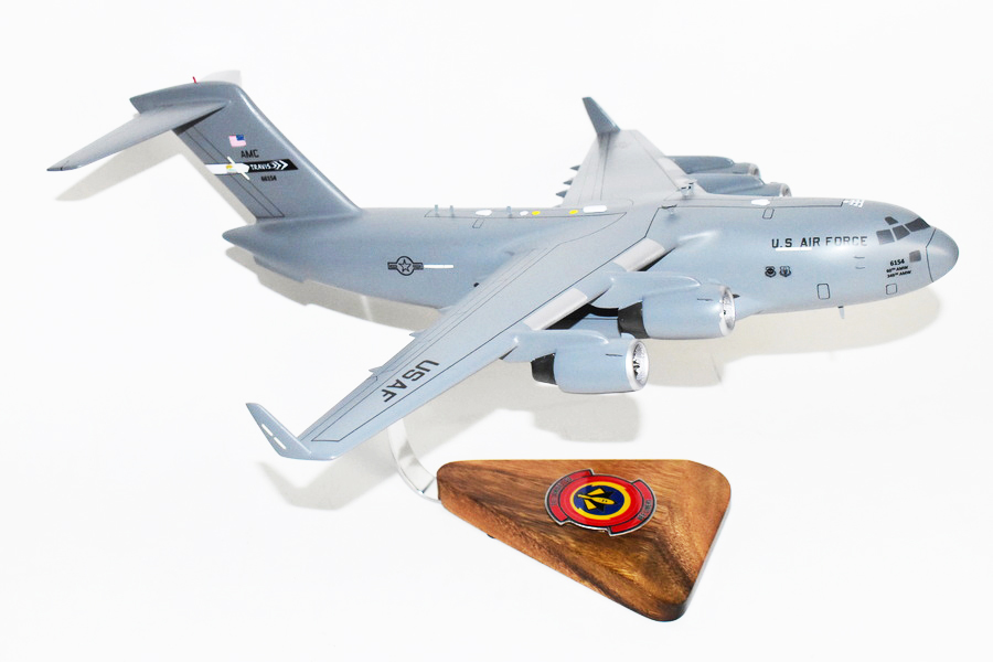 21st Airlift Squadron Beeliners (Travis AFB)  C-17 Model, 1/116th Scale, Mahogany, Cargo