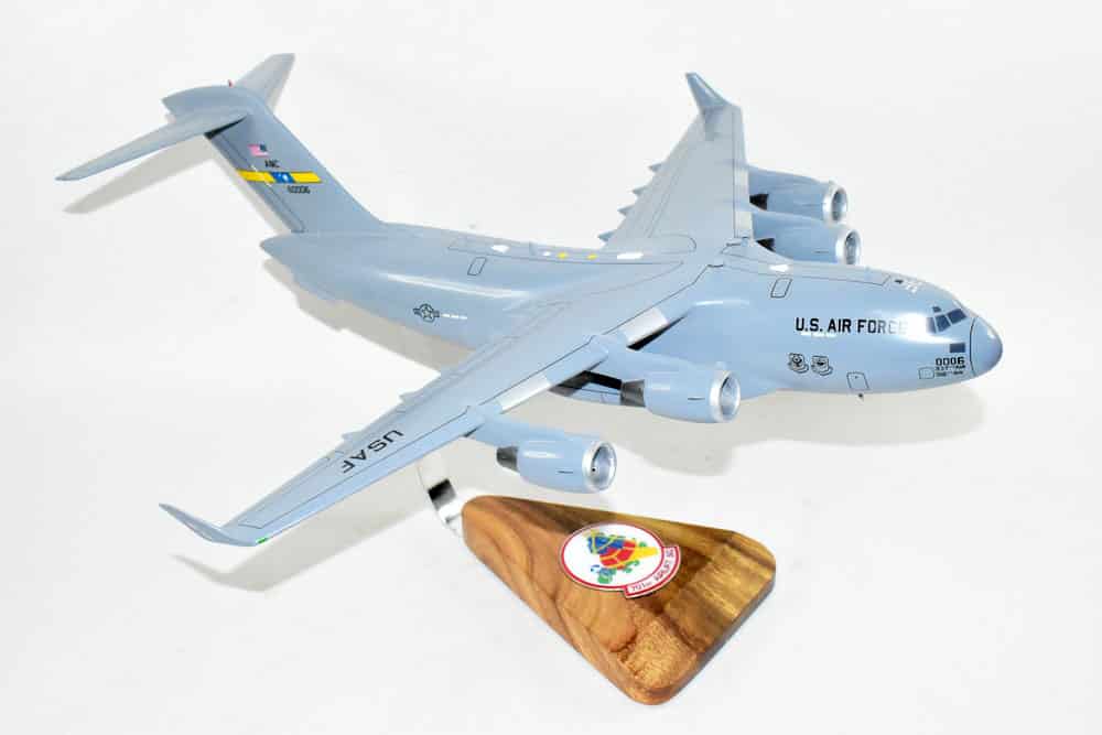 701st Airlift Squadron Turtles (Charleston AFB) C-17 Model, 1/116th Scale, Mahogany, Cargo