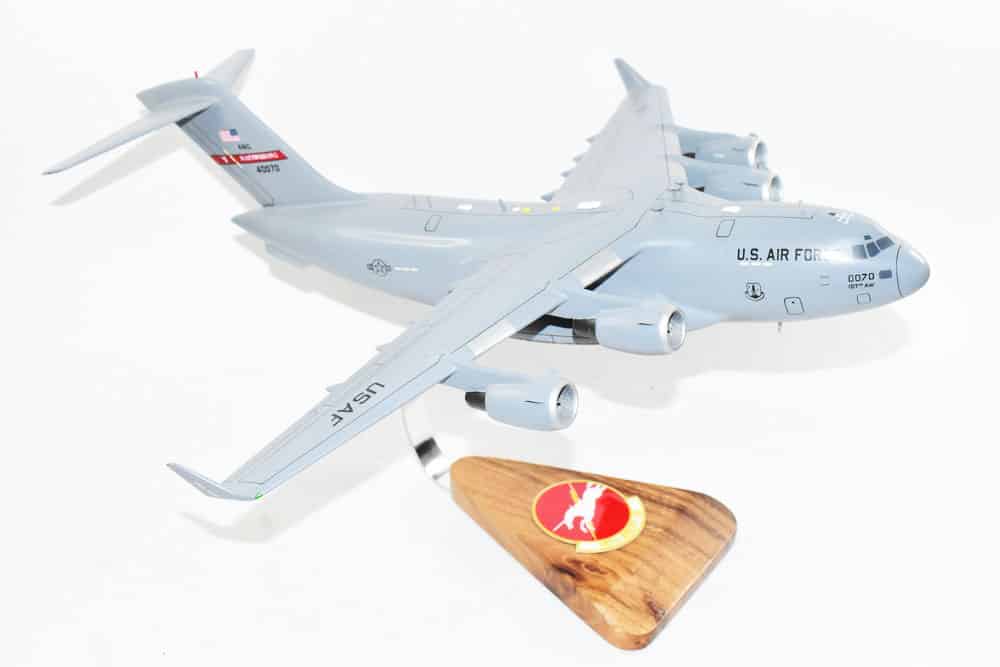 167th Airlift Squadron West Virginia ANG C-17 Model, 1/116th Scale, Mahogany, Cargo