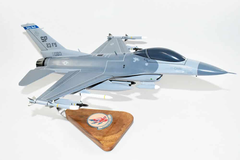Lockheed Martin® F-16 Fighting Falcon®, 23rd Fighter Squadron,18″ Mahogany Scale Model