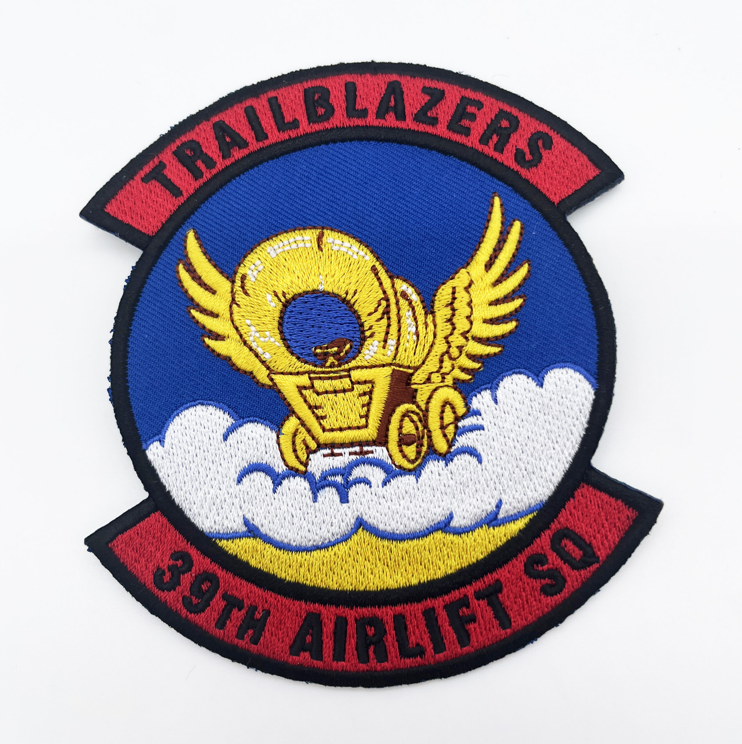 39th Airlift Squadron TRAILBLAZERS Patch – Sew On, 4.25 in