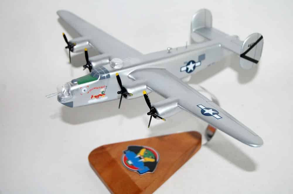 Lockheed Martin® (Consolidated) B-24J 864th Bomb Squadron 494th Bomb Group, 18″ Mahogany Scale Model