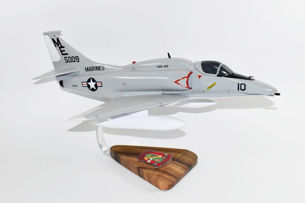 VMA-133 Dragons A-4 Model, 1/27th Scale, Mahogany, Marines