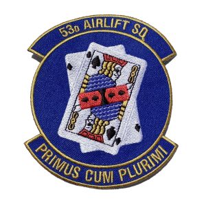 53d Airlift Squadron PRIMUS CUM PLURIMI Patch – Sew On