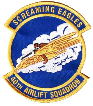 40th Airlift Squadron Screaming Eagles Patch – Sew On