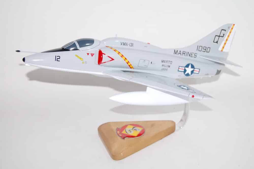 VMA-131 Diamondbacks A-4M Model, 1/27th Scale, Mahogany, Marines