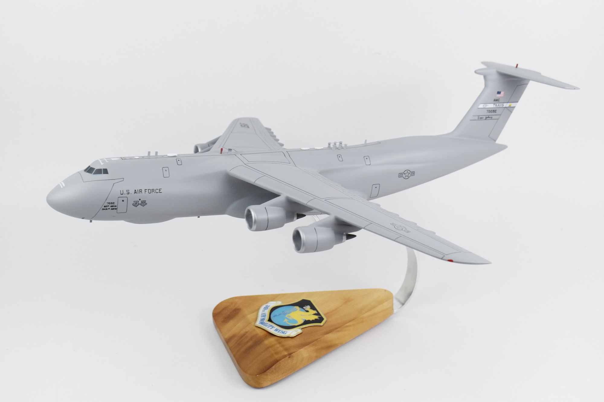 Lockheed Martin® C-5M Super Galaxy®, 349th Air Mobility Wing, 18″ Mahogany Scale Model
