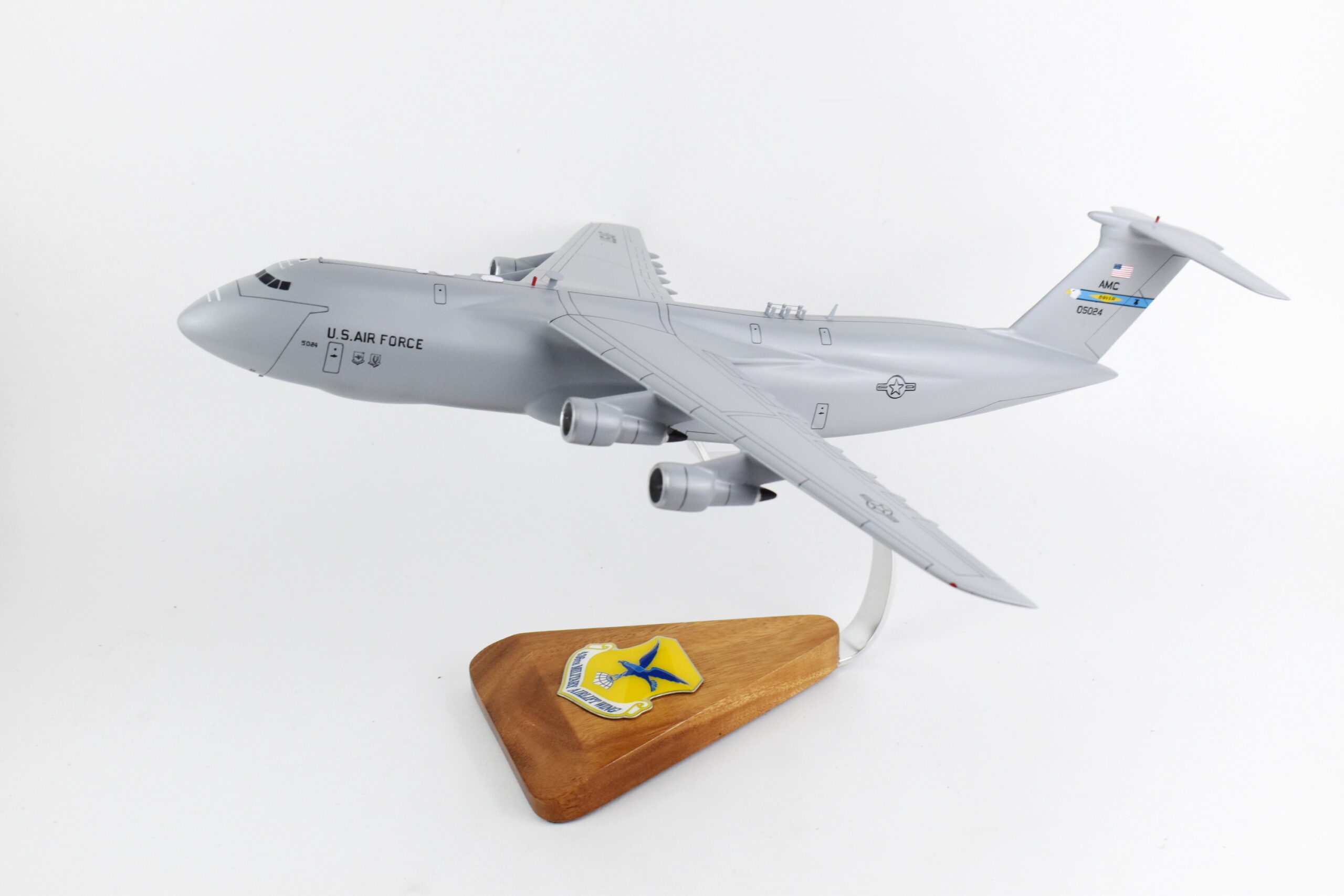Lockheed Martin® C-5M Super Galaxy®, 436th Airlift Wing, 18″ Mahogany Scale Model