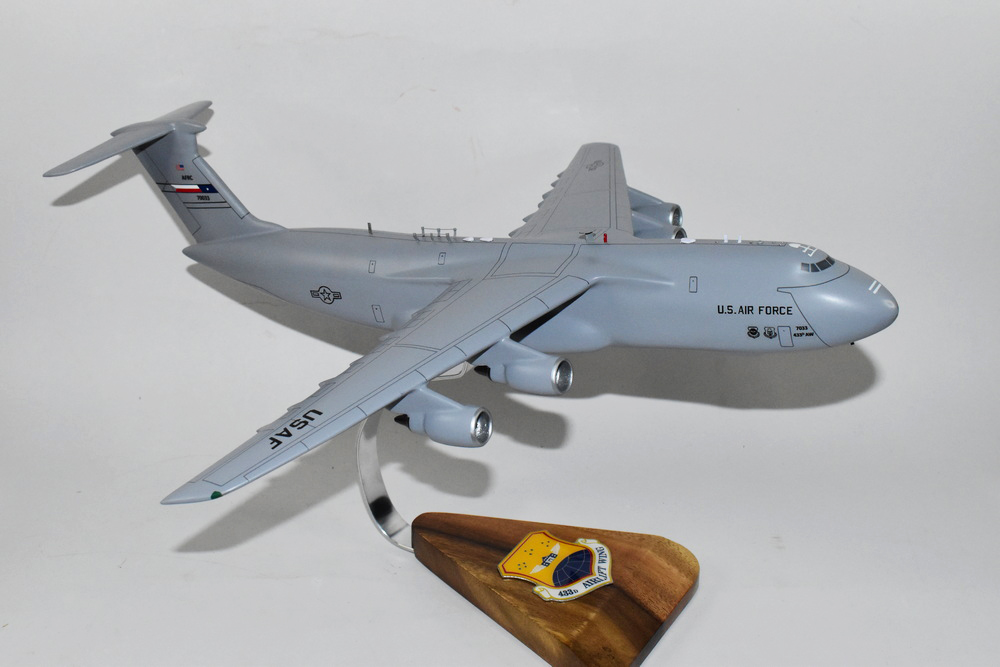 Lockheed Martin® C-5M Super Galaxy®, 433rd Airlift Wing, 18″ Mahogany Scale Model