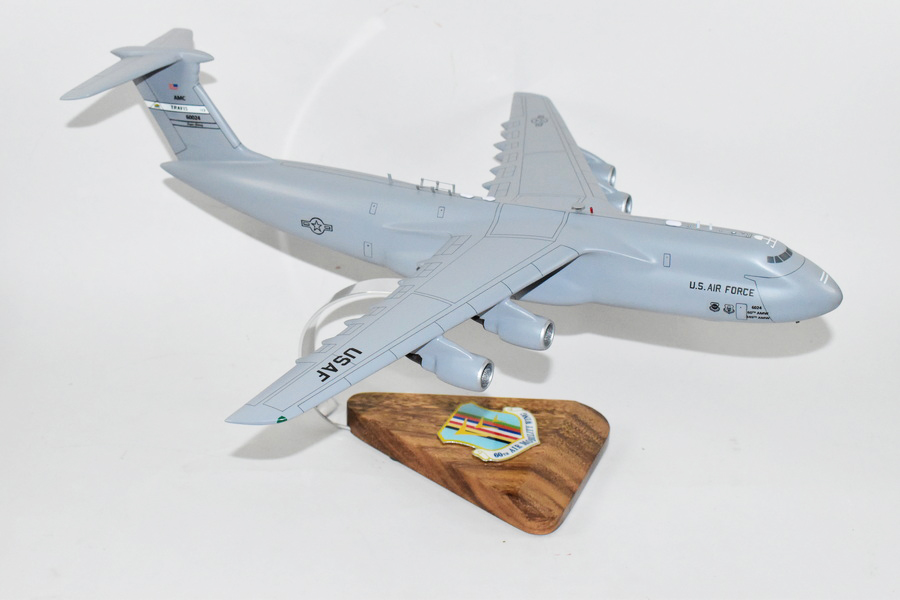 Lockheed Martin® C-5M Super Galaxy®, 60th Air Mobility Wing, 18″ Mahogany Scale Model