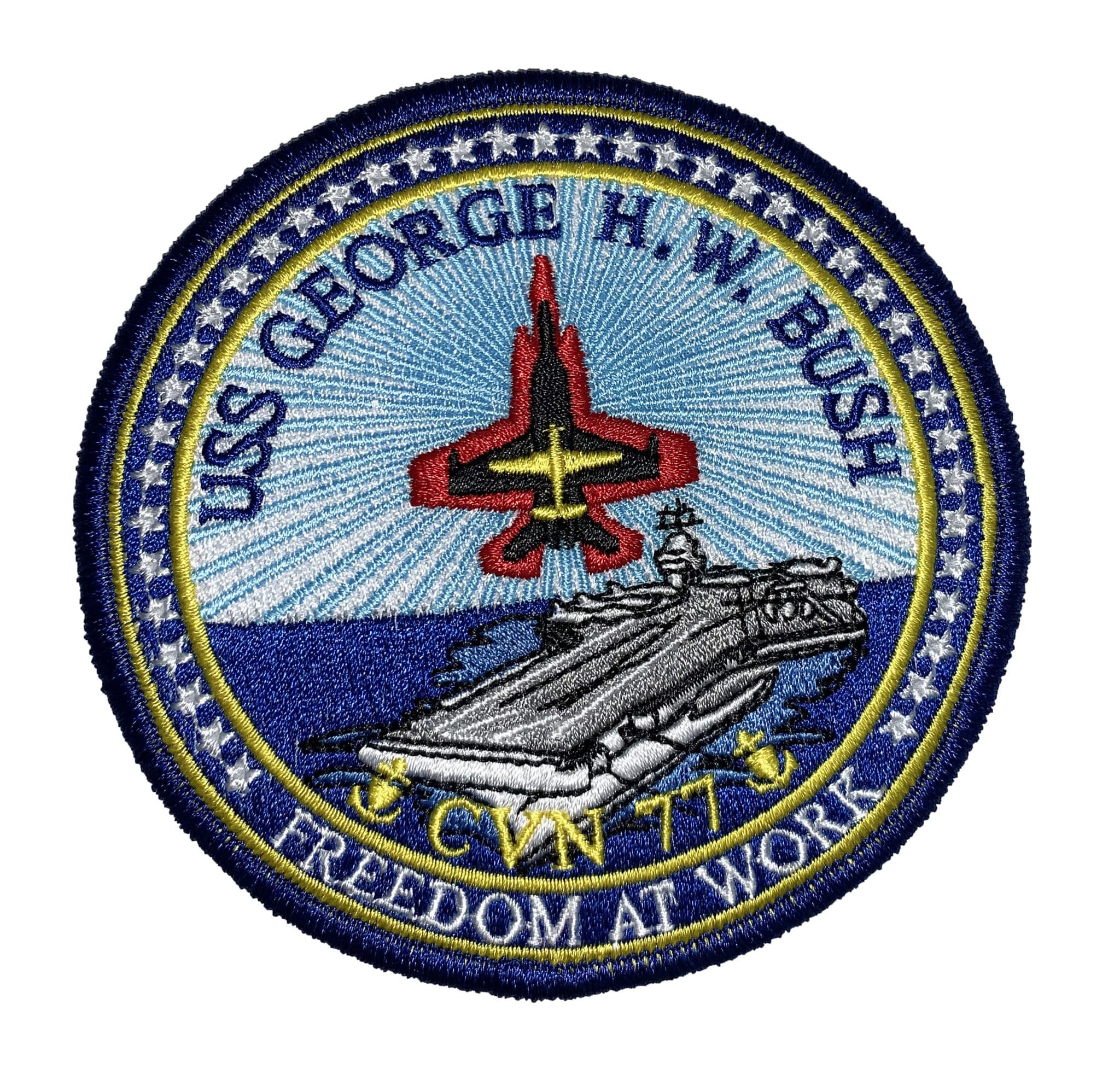 USS George H.W. Bush CVN-77 Patch – Sew On - Squadron Nostalgia