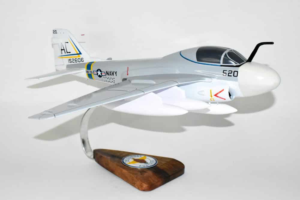 VA-75 Sunday Punchers (1976) 152606 KA-6D Intruder Model, 1/36th Scale, Mahogany, Navy