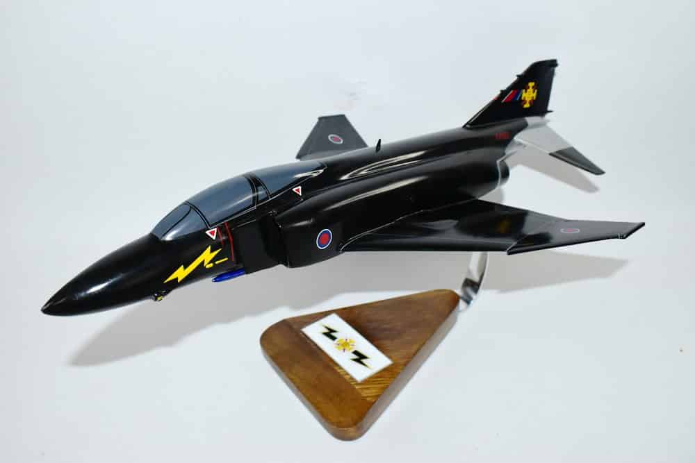 RAF Phantom Black Mike F-4 Model, 1/42 (18″) Scale, Mahogany, Fighter, UK