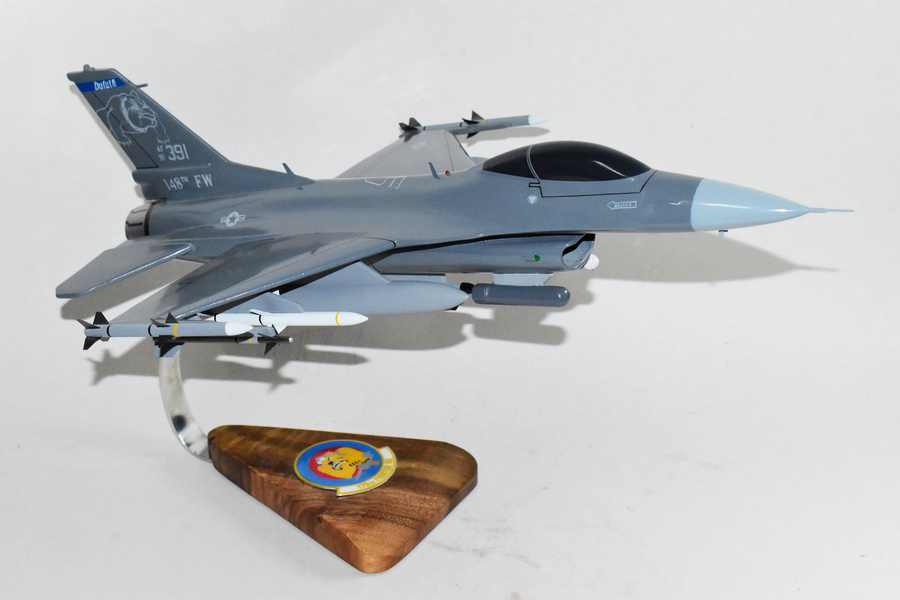Lockheed Martin® F-16 Fighting Falcon®, 179th Fighter Squadron, 18″ Mahogany Scale Model
