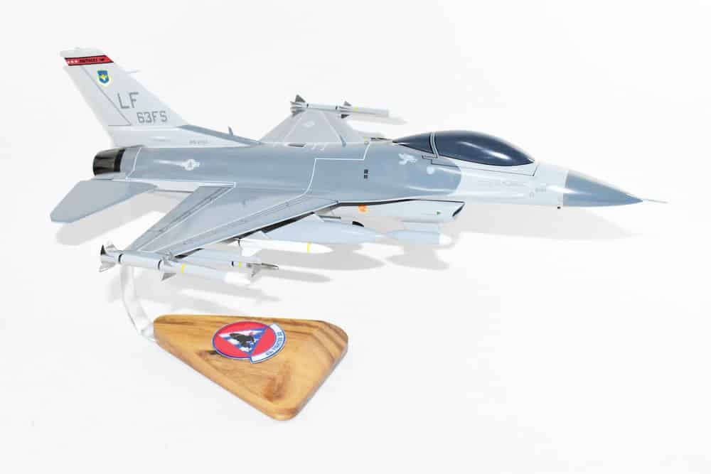 Lockheed Martin® F-16 Fighting Falcon®, 63d Fighter Squadron, 1/33 (18″) Mahogany Scale Model