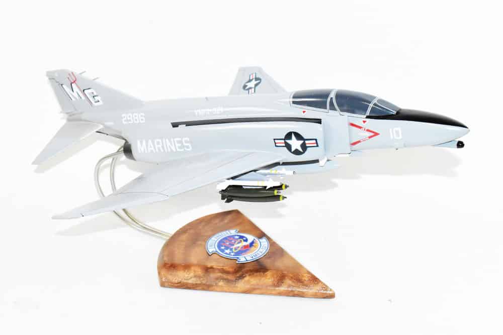 VMFA-321 1981 F-4N Model, 1/42 (18″) Scale, Mahogany, Marines, Fighter