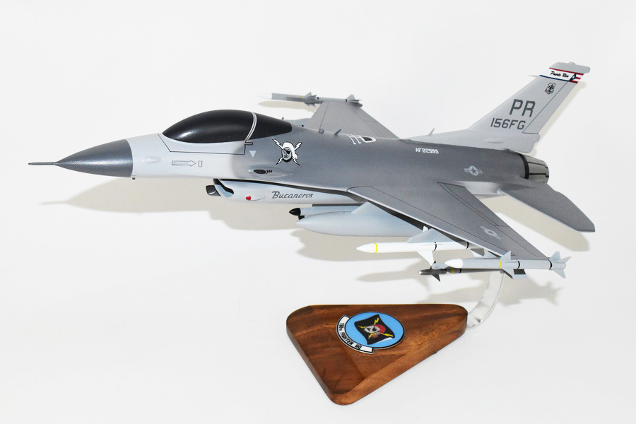 Lockheed Martin® F-16 Fighting Falcon®, 198th Fighter Squadron, 18″ Mahogany Scale Model