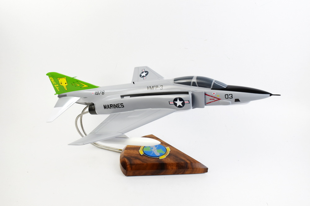 VMFP-3 Eyes of the Corps (1979) RF-4B Model, 1/42 (18″) Scale, Mahogany, Marines, Fighter