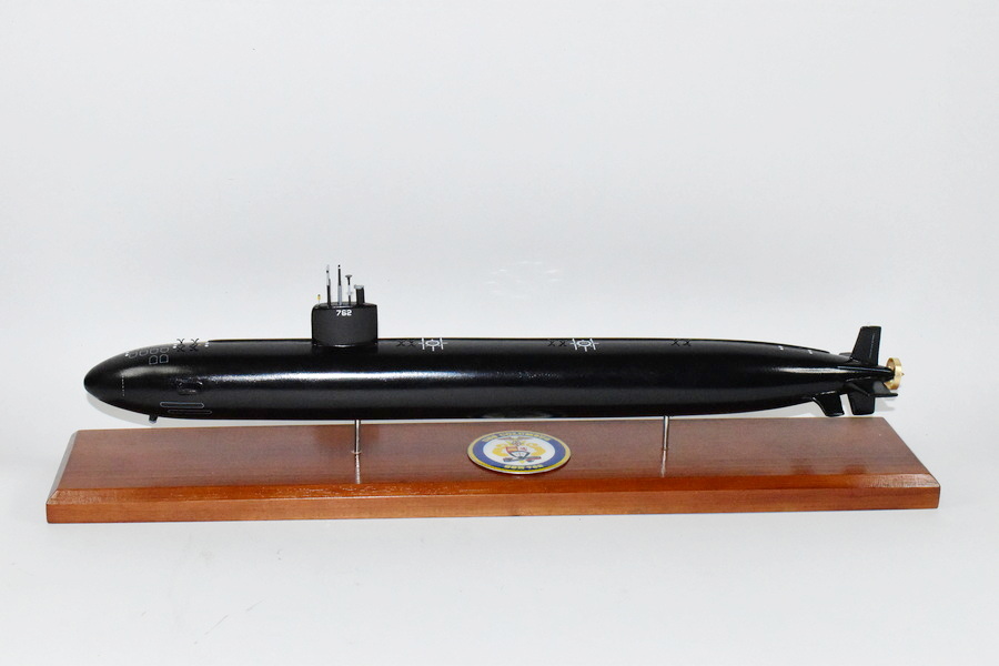 USS Columbus SSN-762 (Black Hull) Submarine Model,Navy,Scale Model,Mahogany,20 inch,LA Class