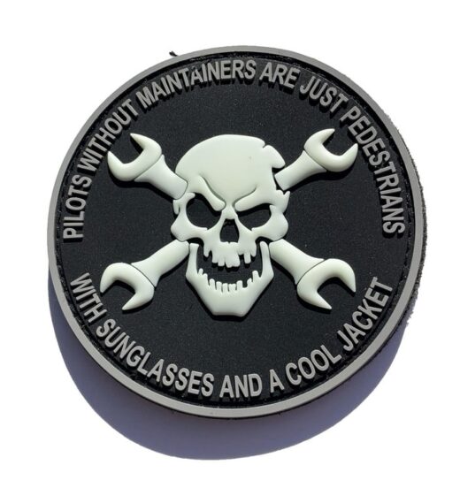 Aircraft Maintainer PVC Patch Patch –Hook and Loop