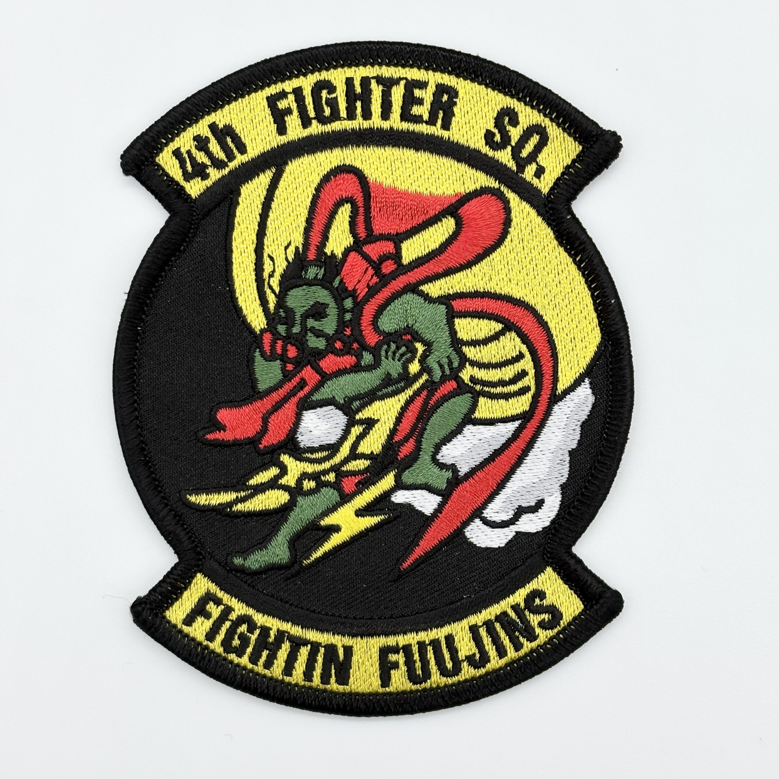 Fighting fuujins ファイティングフージン ワッペン パッチ 4th Fighter Squadron Fighting Fuujins Patch – Embroidered, Iron-On