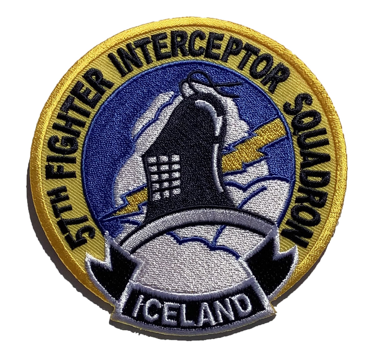 57th FIS Black Knights Squadron Patch – w/Hook and Loop