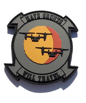 Have Grunts Will Travel V-22 PVC Patch – Hook and Loop