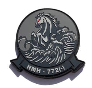 HMH-772 Hustlers PVC patch - Blackout/ Hook and Loop
